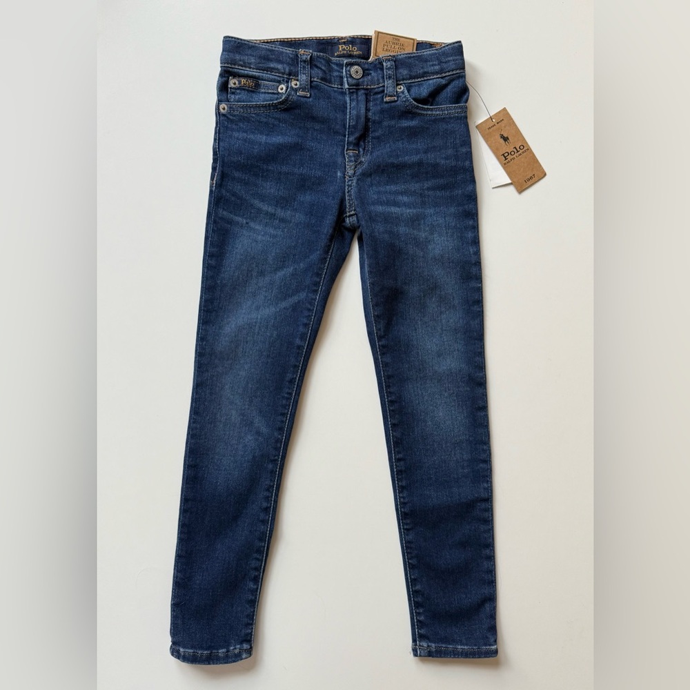 Polo Ralph Lauren Girls Aubrie Denim Legging, Classics Blue - Size 6
